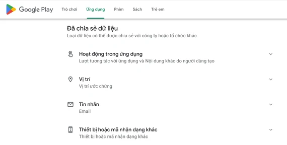  Kiểm tra danh sách dữ liệu mà ứng dụng thu thập. Ảnh: TIỂU MINH   