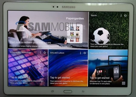 Xuất hiện ảnh thực tế máy tính bảng cao cấp thế hệ mới của Samsung ảnh 1 Nút Home ở mặt trước Galaxy Tab S được tích hợp cả chức năng cảm biến vân tay