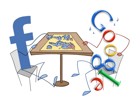 Cuộc chiến giữa Google và Facebook sẽ mang mạng lưới internet đến với toàn cầu. Cuộc chiến giữa Google và Facebook sẽ mang mạng lưới internet đến với toàn cầu.