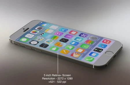 Mẫu concept iPhone 6 chạy iOS 8 với màn hình 5-inch tuyệt đẹp ảnh 1 Sản phẩm với màn hình 5-inch và độ phân giải siêu nét