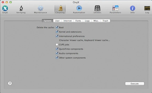 OnyX sẽ giải phóng bộ nhớ đệm hệ thống. ảnh 5 Screen-Shot-2014-07-17-at-8-55-50-AM.png