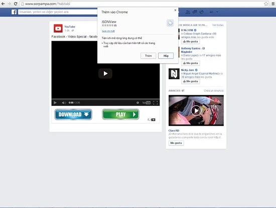 Thành phần mở rộng được phát hiện chiều 20/8/2014 là JSONView. Virus Fun Metin