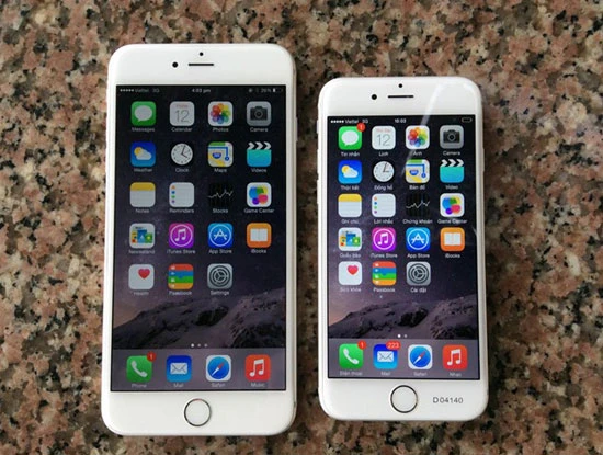 iPhone 6 và iPhone 6 Plus do phóng viên Dân trí tiếp cận. Ảnh: Bảo Trung. iPhone 6 và iPhone 6 Plus do phóng viên Dân trí tiếp cận. Ảnh: Bảo Trung.