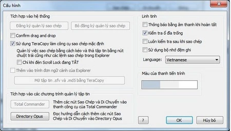 Tuyệt chiêu tăng tốc độ sao chép dữ liệu trên Windows ảnh 6 Bây giờ ngôn ngữ của phần mềm sẽ được tự động chuyển sang thành tiếng Việt.