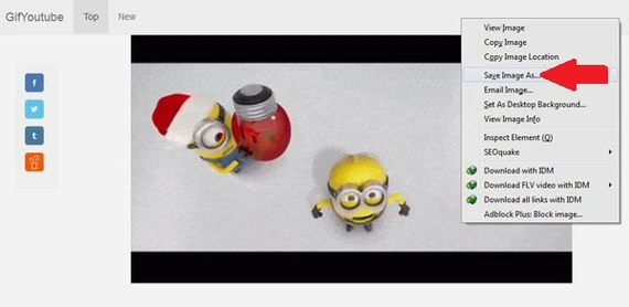 Tạo ảnh GIF từ YouTube: Kích chuột phải vào ảnh GIF và chọn Save Image As (mũi tên), rồi tải về. ảnh 5 A5-Tao-anh-GIF-tu-video-YouTube-Tao-anh-dong-truc-tuyen.jpg