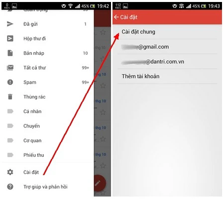 Download và trải nghiệm ứng dụng Gmail hoàn toàn mới cho Android ảnh 7 Kích hoạt chế độ lướt tay để xóa (lưu trữ) email