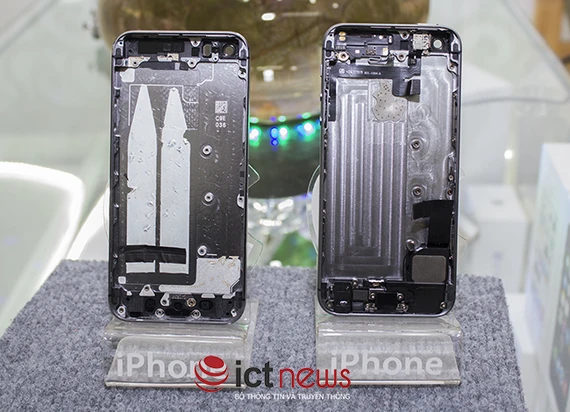 Vị trí các vít lắp đặt được bố trí giống như với vị trí nguyên mẫu của chiếc 5S. ảnh 5 Vị trí các vít lắp đặt được bố trí giống như với vị trí nguyên mẫu của chiếc 5S. ảnh 5
