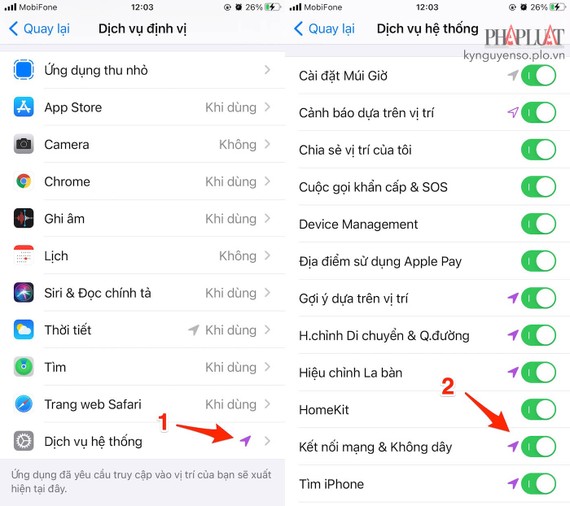 Tắt tùy chọn Networking & Wireless