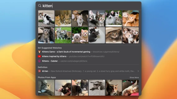 Công cụ tìm kiếm Spotlight được cải tiến. Ảnh: Apple