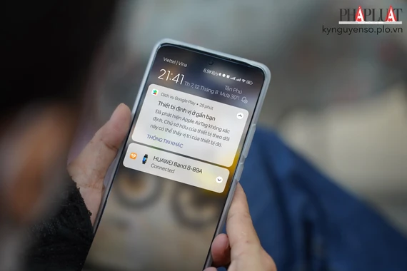 Người dùng điện thoại Android cũng sẽ nhận được thông báo nếu phát hiện thiết bị định vị ở gần. Ảnh: MINH HOÀNG