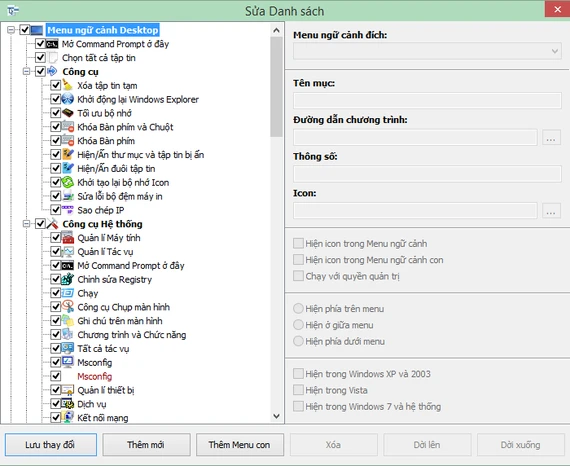 Phần mềm Việt hóa: Easy Context Menu 1.4 ảnh 2