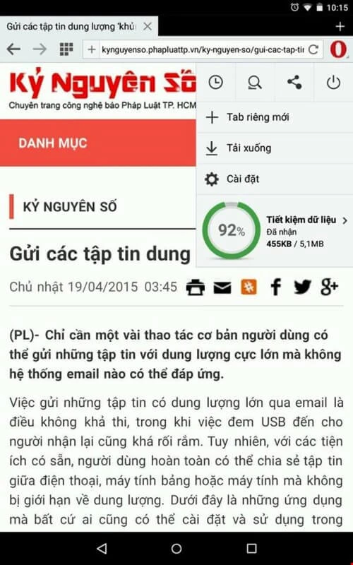 Tăng tốc độ Internet khi sử dụng smartphone ảnh 1