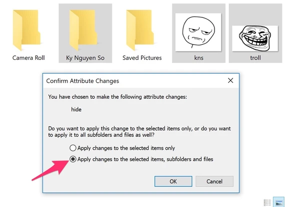 Cách ẩn các tập tin và thư mục quan trọng trên Windows