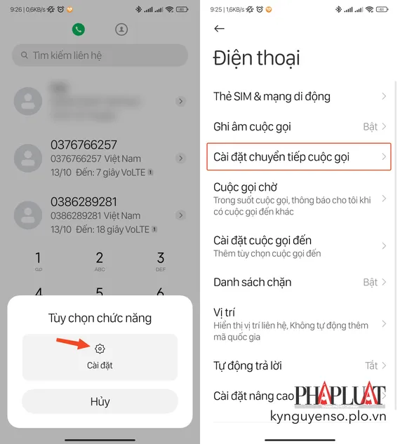 Tắt tính năng chuyển tiếp cuộc gọi trên Android. Ảnh: MINH HOÀNG Tắt tính năng chuyển tiếp cuộc gọi trên Android. Ảnh: MINH HOÀNG