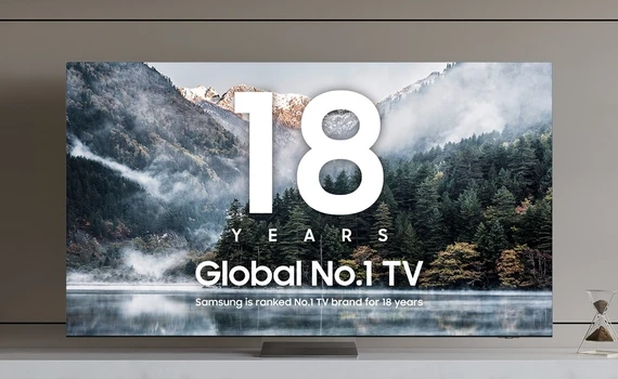 Samsung dẫn đầu thị trường TV toàn cầu suốt 18 năm. Samsung dẫn đầu thị trường TV toàn cầu suốt 18 năm.