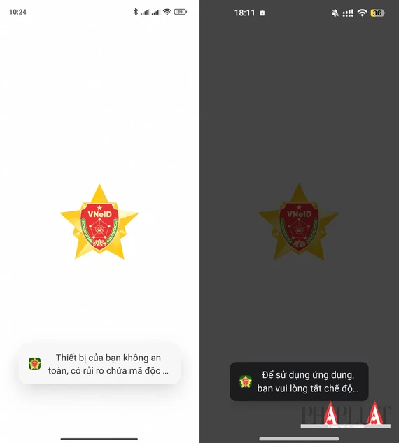 Nhiều người không thể đăng nhập ứng dụng VNeID trên điện thoại Android. Ảnh: TIỂU MINH Nhiều người không thể đăng nhập ứng dụng VNeID trên điện thoại Android. Ảnh: TIỂU MINH