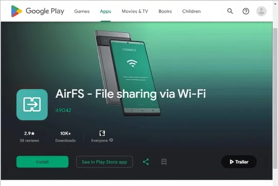 Ứng dụng AirFS chứa phần mềm gián điệp Mandrake. Ảnh: Kaspersky Ứng dụng AirFS chứa phần mềm gián điệp Mandrake. Ảnh: Kaspersky