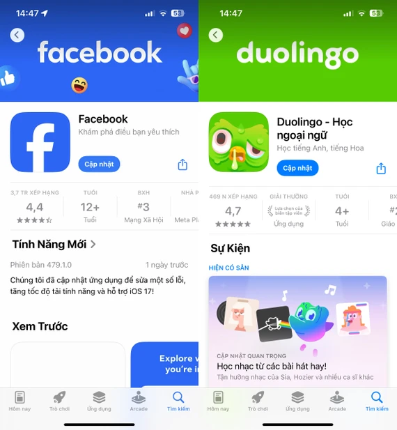 Sửa lỗi biểu tượng ứng dụng Facebook chuyển sang màu đen. Ảnh: TIỂU MINH Sửa lỗi biểu tượng ứng dụng Facebook chuyển sang màu đen. Ảnh: TIỂU MINH