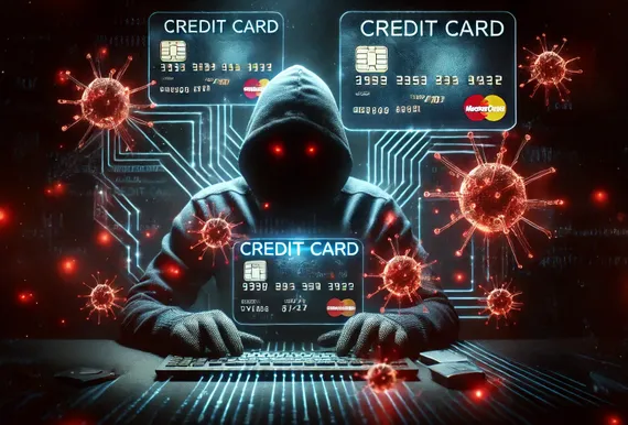 Phần mềm độc hại Infostealer khiến nhiều người bị lộ thông tin thẻ ngân hàng. Ảnh: AI Phần mềm độc hại Infostealer khiến nhiều người bị lộ thông tin thẻ ngân hàng. Ảnh: AI