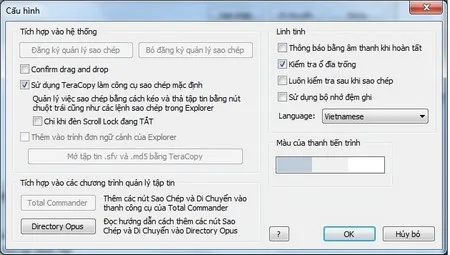 Tuyệt chiêu tăng tốc độ sao chép dữ liệu trên Windows ảnh 6 Bây giờ ngôn ngữ của phần mềm sẽ được tự động chuyển sang thành tiếng Việt.