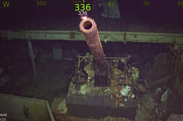 Xác tàu USS Hornet dưới đáy biển. Ảnh: FOX NEWS