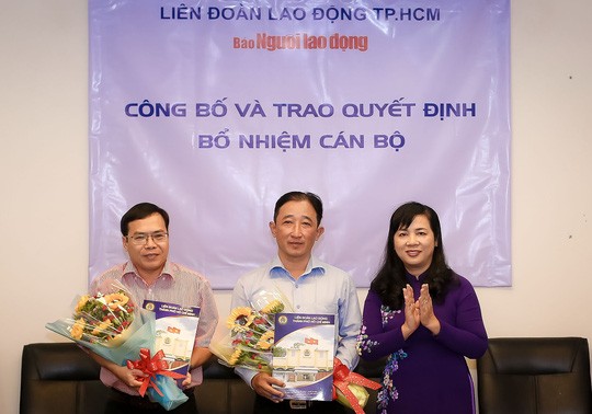 Báo Người Lao Động có 2 phó tổng biên tập mới - Ảnh 1. Báo Người Lao Động có 2 phó tổng biên tập mới - Ảnh 1.