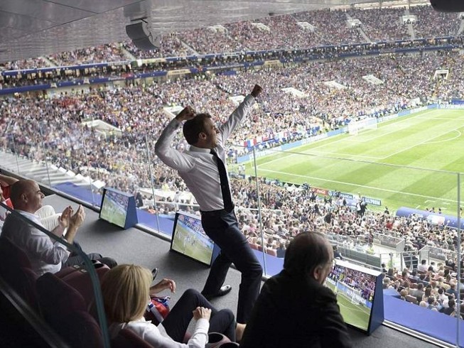 Tổng thống Macron phấn khích khi Pháp vô địch World Cup