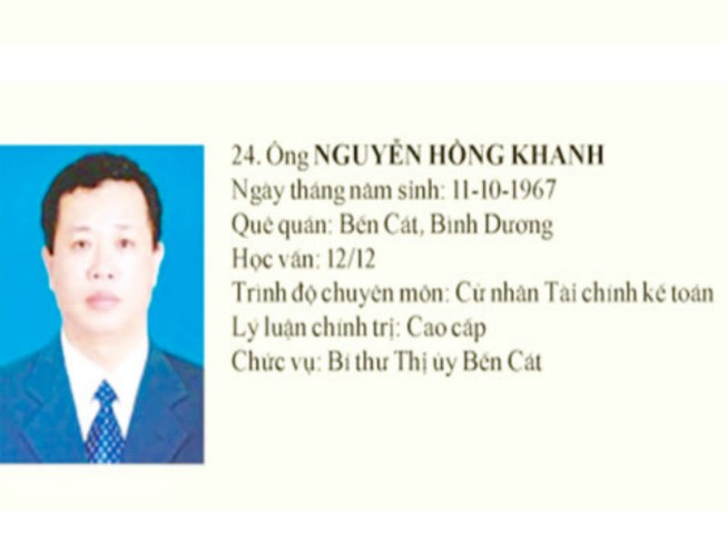 Khởi tố, bắt giam nguyên bí thư thị xã Bến Cát - Bình Dương