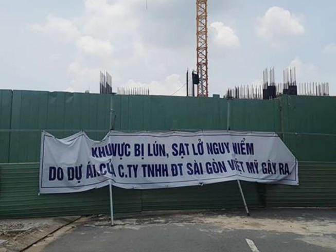Xây chung cư cao tầng làm sạt lở đường, nứt nhà dân