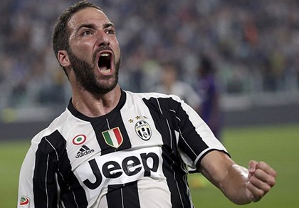 Higuain ghi bàn quyết định giúp Juve thắng trận khai mạc Serie A