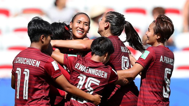 World Cup 2019: Ghi 1 bàn tại World Cup, Thái Lan mừng như hội