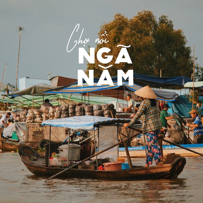 Đến Sóc Trăng đừng quên chợ nổi Ngã Năm