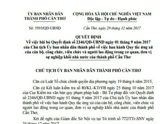 Cần Thơ: Hủy quy định cấm CCVC mặc quần jean, áo thun