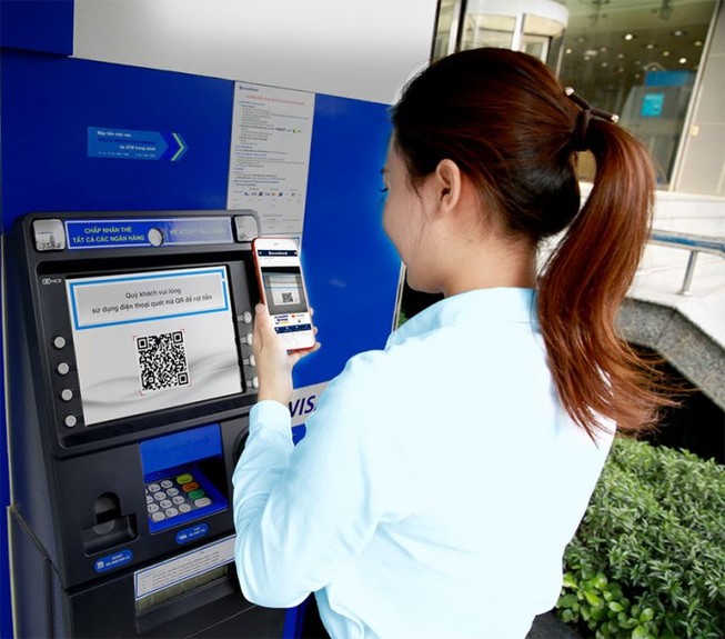 Có thể rút tiền mặt tại ATM bằng mã QR