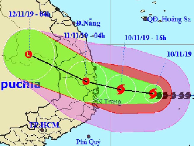 Bão số 6 giật cấp 13 đang cách đất liền 270 km
