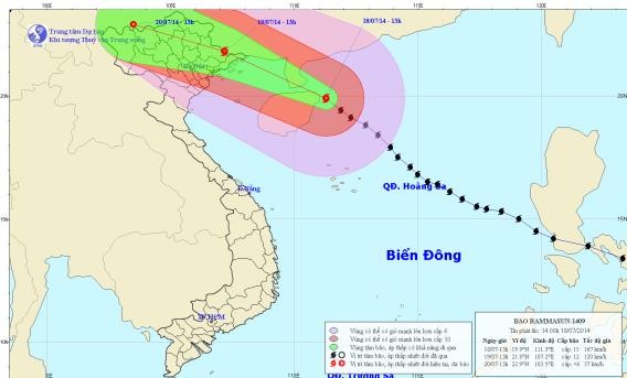 Tối nay, bão giật cấp 16 đi vào Vịnh Bắc Bộ, sóng biển cao 5-6m