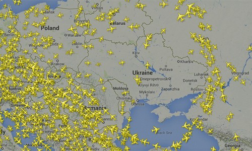 Đông Ukraine - tuyến bay đông đúc bậc nhất thế giới