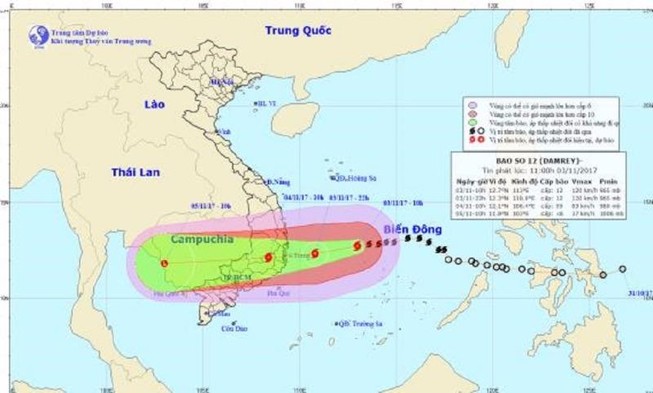Bộ Công an chỉ đạo khẩn ứng phó bão số 12