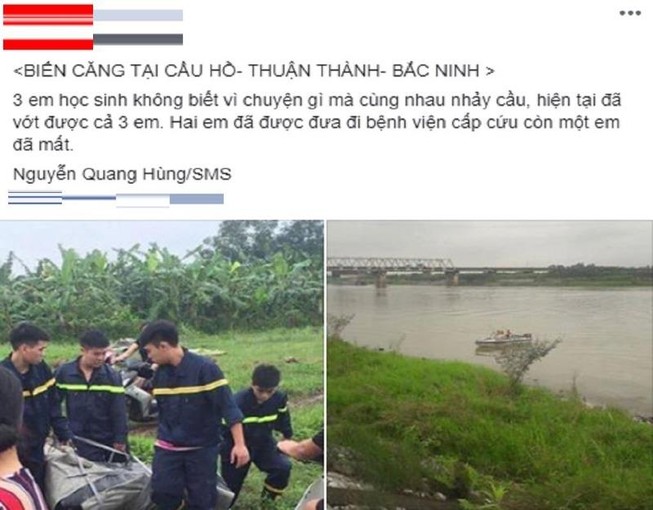 Thực hư thông tin 3 học sinh cùng nhảy cầu tự tử