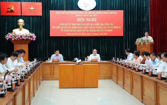 Công bố kết quả kiểm tra thu hồi tài sản tham nhũng tại TP.HCM