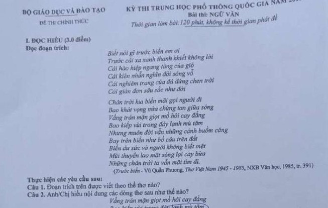 Choáng: Chụp đề thi Ngữ văn gửi ra ngoài để nhờ giải hộ