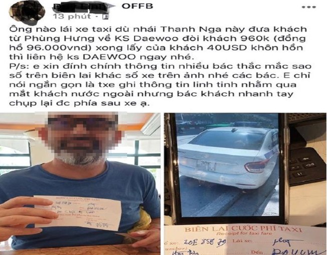 Nghi taxi giả 'chặt chém' du khách gấp 10 lần