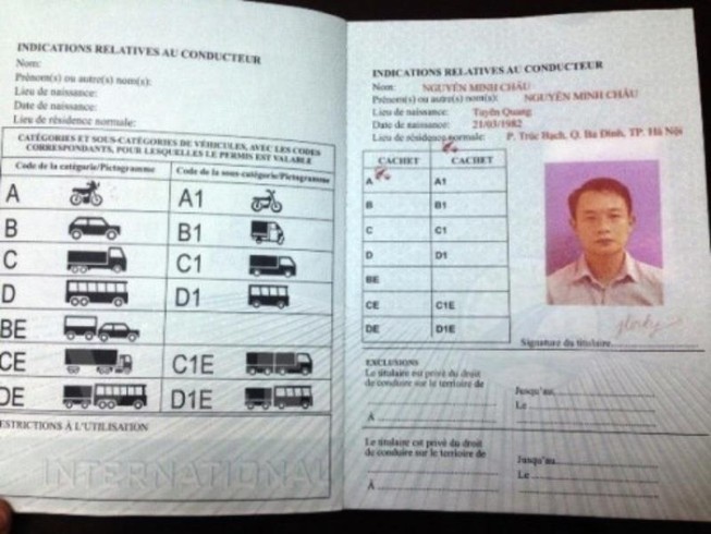 Đối tượng nào được cấp giấy phép lái xe quốc tế?
