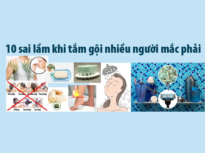 10 sai lầm khi tắm gội nhiều người mắc phải