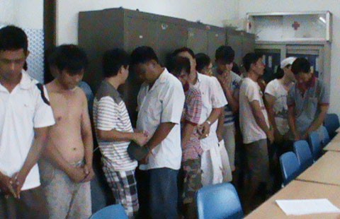 Triệt phá trường gà liên quận