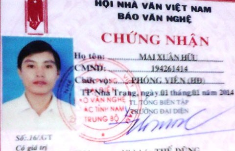 Một ‘nhà báo’ bị lập biên bản