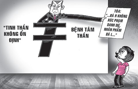 Chị kiện em vì mấy chữ ‘tinh thần không ổn định’