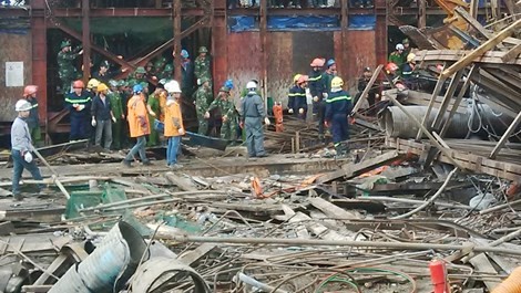 Khởi tố vụ án sập giàn giáo ở Vũng Áng