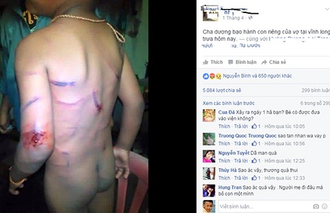 ‘Bé 7 tuổi bị cha dượng đánh’ là tin vịt