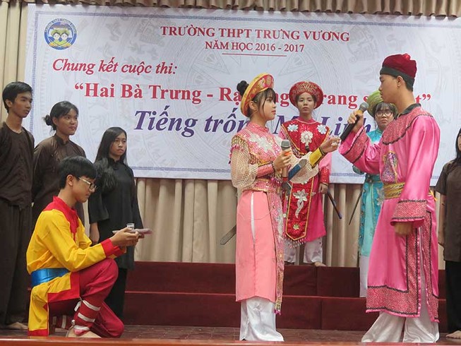 Học trò hát cải lương về lịch sử Hai Bà Trưng